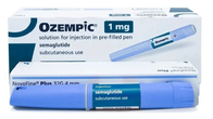 Pharmazeutische Verpackungskiste für Semaglutid-Injektionspennen mit Papiereinlagen im Inneren der Verpackungskiste